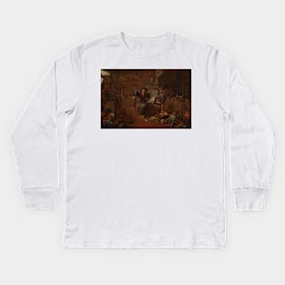 A Savant in his Cabinet by Mattheus van Helmont Kids Long Sleeve T-Shirt